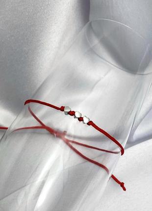 Красная нить серебро 925 браслет серебряный 41003 фото