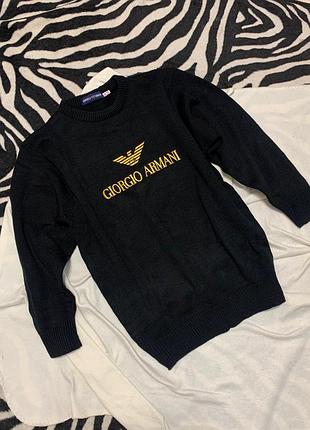 Вязаная кофта с вышивкой giorgio armani