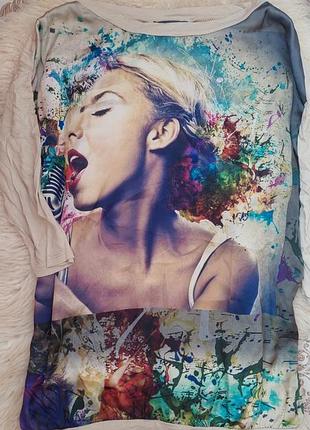 Шикарная блуза с принтом картинкой