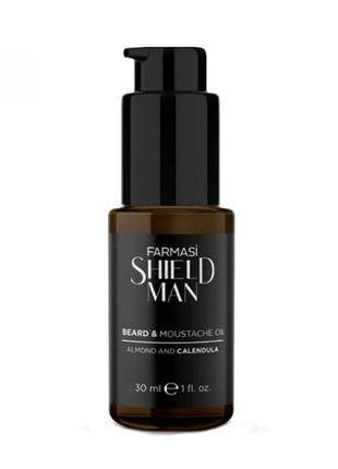 🌷масло для ухода за бородой и усами farmasi"shield man beard &amp; moustache oil",30 мл.3 фото