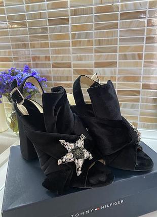 Шикарні бархатні оксамитові туфлі босоніжки vitto rossi