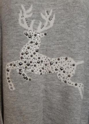 Нежный новогодний свитер 🦌🦌🦌5 фото