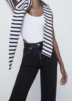 Чорні джинси zara fit mom