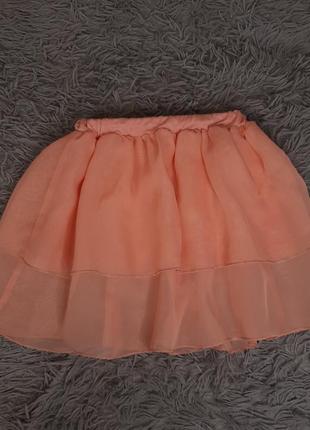 Юбка для танців. коралова юбка. спідниця  для дівчинки. спідниця однотонна