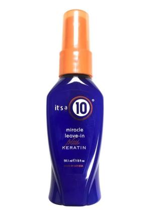 Несмываемое средство для волос с кератином it’s a 10 miracle leave-in plus keratin 59ml1 фото