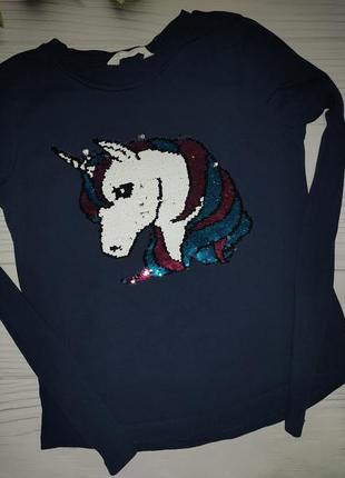 Реглан лонг з єдинорогом h&m