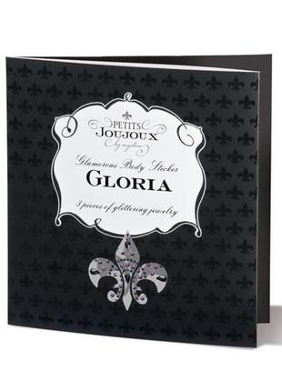 Пэстис из кристаллов petits joujoux gloria set of 3 - red, украшение на грудь3 фото