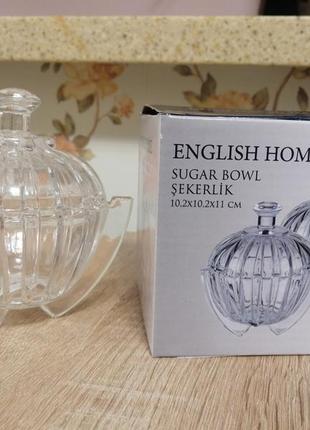 Мини сахарница english home стекло