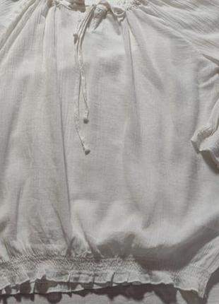 Жіноча однотонна легка блуза esmara, розмір xs(32/34), білий3 фото