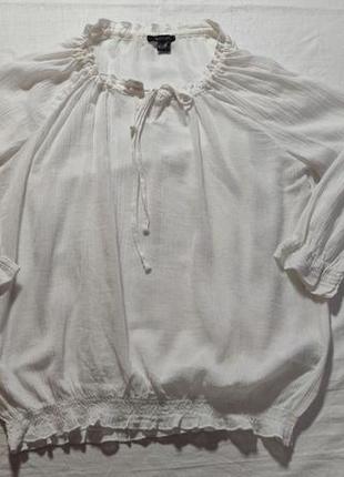 Женская однотонная легкая блуза esmara, размер xs(32/34), белый