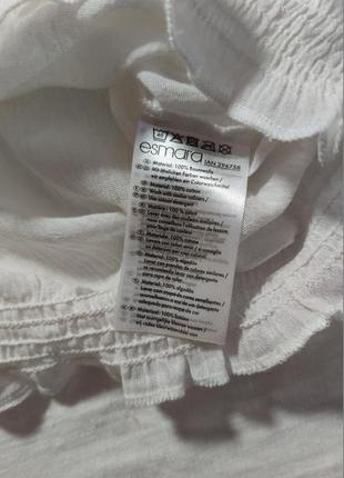 Женская однотонная легкая блуза esmara, размер xs(32/34), белый7 фото
