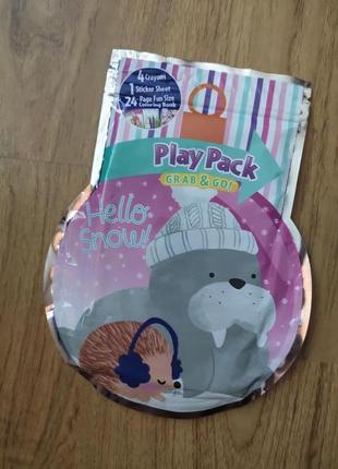 Детячій творчий набір playpack новорічний тварини морж олені пінгвін,на англійській мові