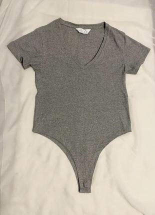 Primark базовий сірий боді як новий ( 94% - бавовна) розмір 38/40 ( m/l) довжина - 69 см пог - 43 см поб - 42,см ( тягнеться)