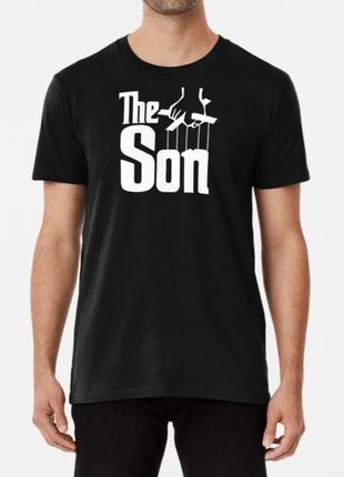 Чоловіча футболка син the son для сина чорний s