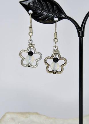 Серьги с опалитом. серьги опалит арт. 77617