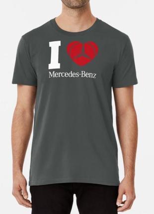 Мужская футболка с принтом любимый mercedes мерседес6 фото