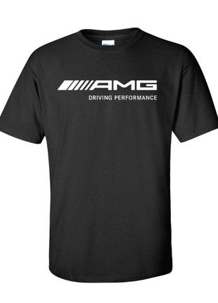 Чоловіча футболка з принтом  amg driving mercedes мерседес