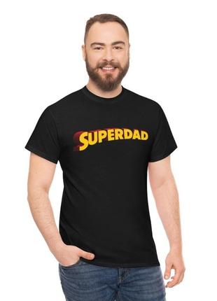 Чоловіча футболка cупер батько superdad чорний s