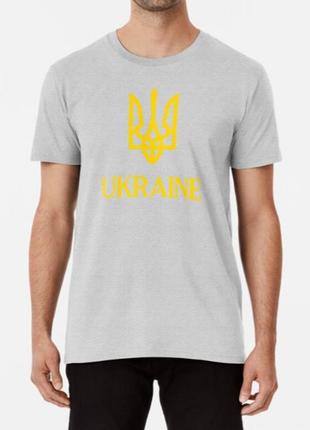 Мужская и женская патриотическая футболка с принтом ukraine украина герб5 фото