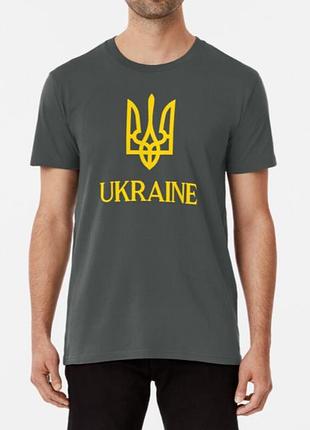 Мужская и женская патриотическая футболка с принтом ukraine украина герб7 фото