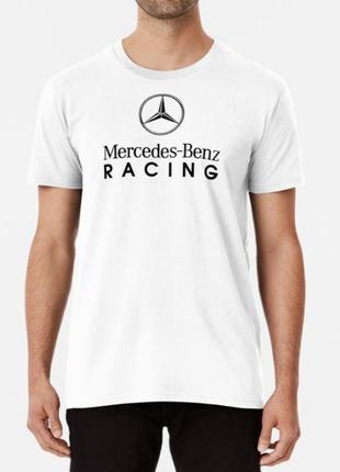Мужская футболка с принтом mercedes-benz racing мерседес1 фото