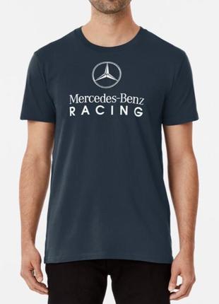 Мужская футболка с принтом mercedes-benz racing мерседес5 фото