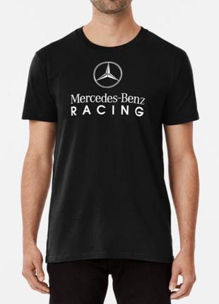 Мужская футболка с принтом mercedes-benz racing мерседес4 фото