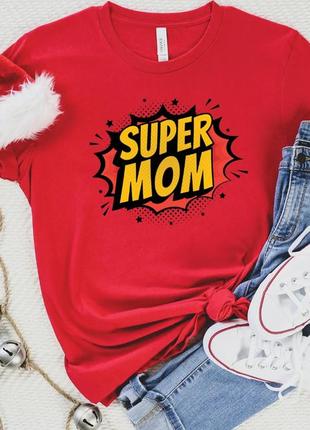 Жіноча футболка супер мама, для мами super mom3 фото