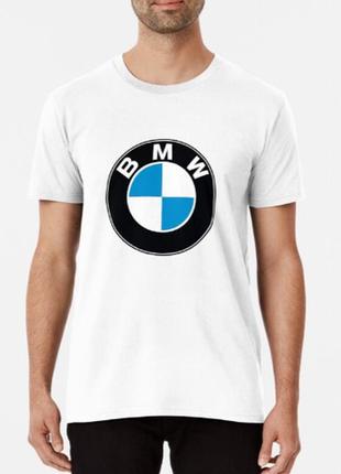 Мужская футболка с принтом бмв bmw логотип