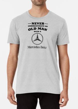 Мужская футболка с принтом mercedes мерседес4 фото