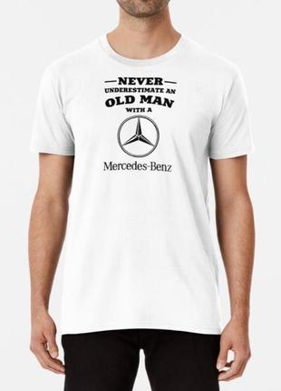 Мужская футболка с принтом mercedes мерседес3 фото