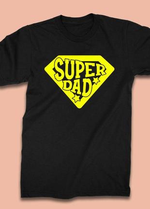 Чоловіча футболка cупер батько super dad 2 чорний s