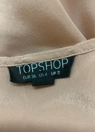 Блузка майка topshop натуральный шёлк с полуоткрытой спиной размер s/368 фото