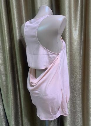 Блузка майка topshop натуральний шовк з напіввідкритою спиною розмір s/36