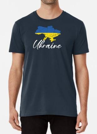 Мужская и женская патриотическая футболка с принтом ukraine map, карта украины6 фото