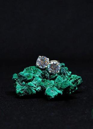 Серебряные серьги с фианитами