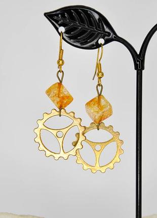 Стипанк сережки. сережки в стилі стимпанк арт. 77639