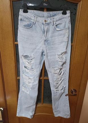 Супер джинсы бойфренда в стиле 90-х от h&amp;m,p. 38. высокая посадка7 фото