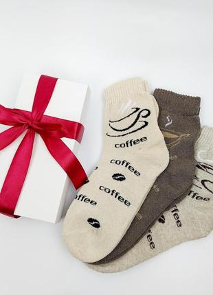 Женские теплые зимние махровые носки набор 3 пары в подарочной упаковке3 фото