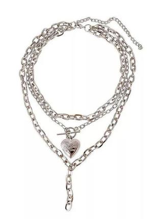 Кольє ланцюги набір 3 штуки з тайником