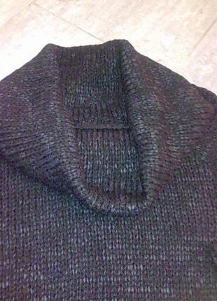 Меланжевый теплый свитер крупная вязка р 42-442 фото