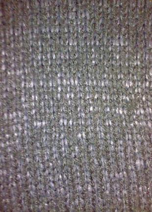 Меланжевый теплый свитер крупная вязка р 42-443 фото