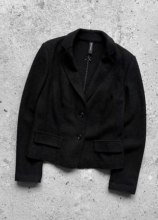 Marc cain women’s black virgin wool blazer jacket блейзер, жакет