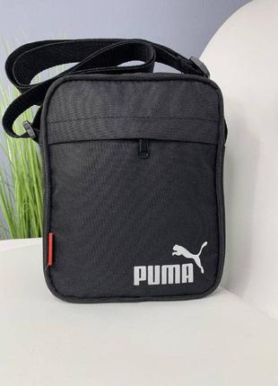 Чоловіча сумка puma через плече барсетка пума месенжер текстиль оксфорд бананка спортивна 21\16.5\5 см