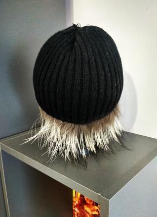 Зимняя шапка из чернобурки3 фото