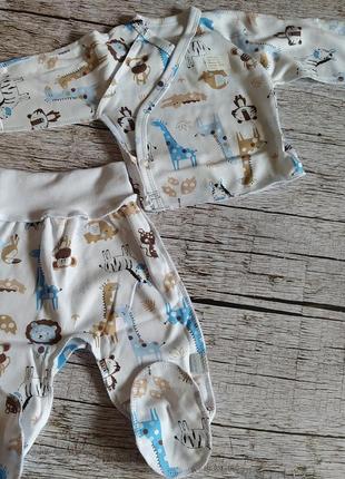 Ясельний комплект африка,  розпашонка+повзунок,  56р.62р.,  інтерлок-спів