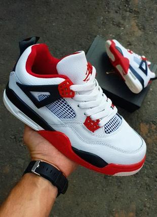 Кросівки жіночі nike air jordan 4 •white|black|red•