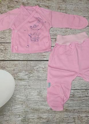 Дитячий комплект зайка, распашонка+повзунок, інтерлок-спів, для дівчинки/для хлопчика, розмір 56, 62.