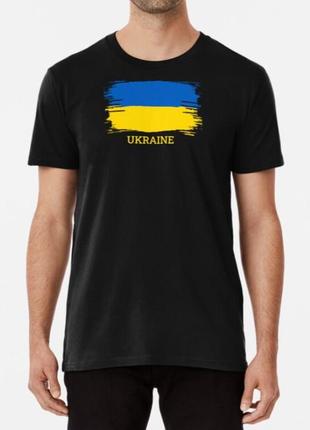 Мужская и женская патриотическая футболка с принтом ukraine символика