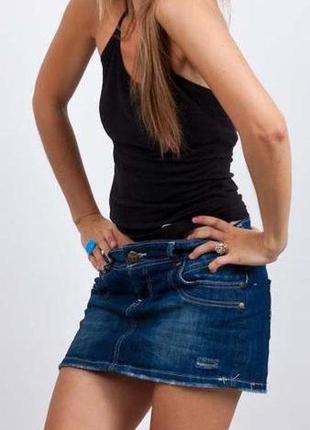 Джинсовая мини-юбка bershka espana куплена в испании бершка короткая юбка1 фото